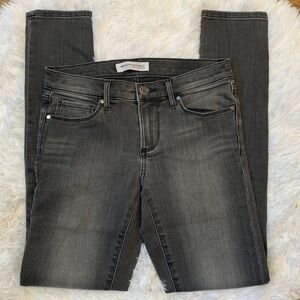 Banana Republic Black Distressed Mid Rise Skinny Jeans